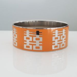 Double Happiness Chinese Symbol Enamel Bracelet